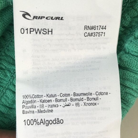 Rip Curl Women Green Cropped Tank Top XL Smocked - Picture 5 of 10
